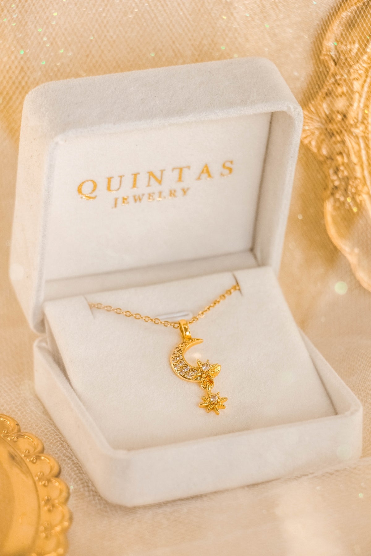 Gaia Moon and Star Necklace