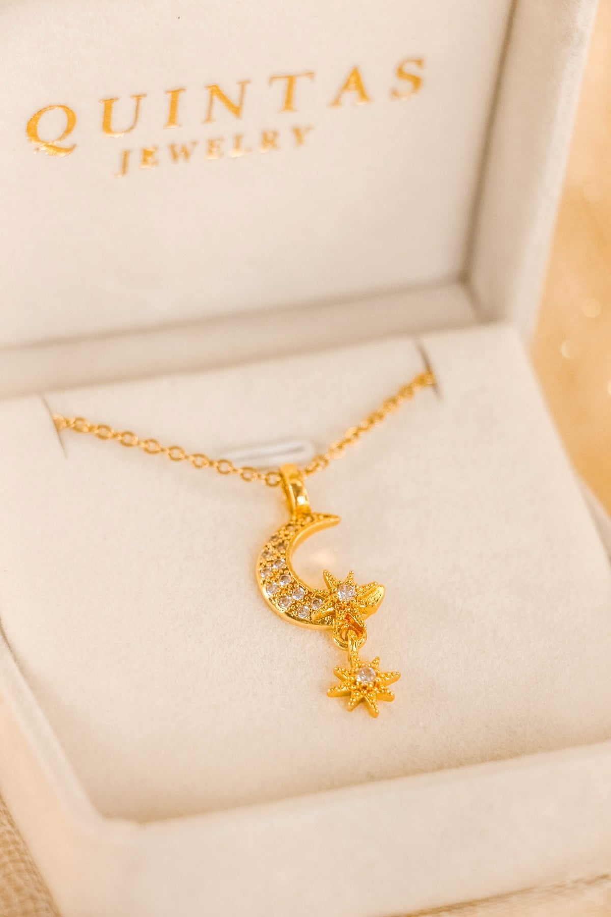 Gaia Moon and Star Necklace