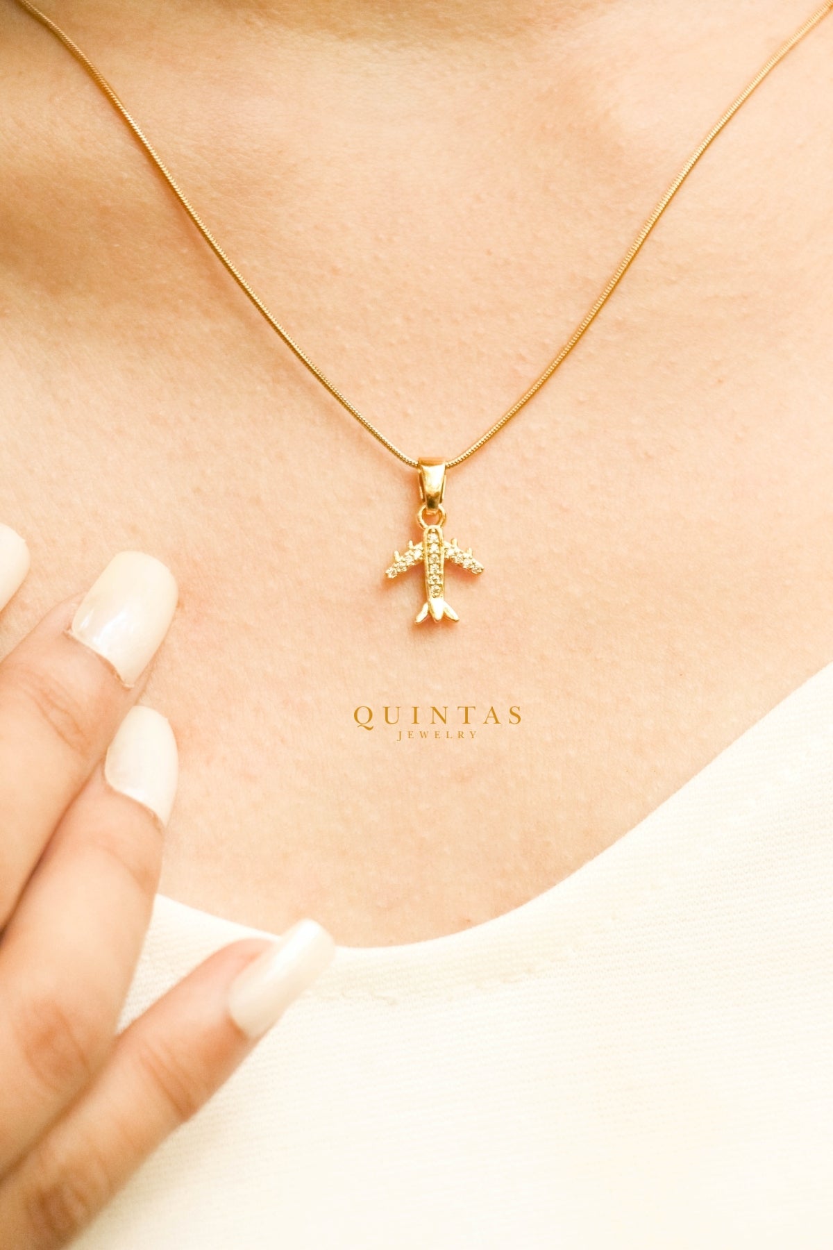 Wanderlust Airplane Necklace