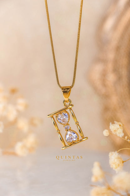Hourglass Heart Necklace
