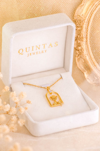 Belle's Diamond Rose Necklace