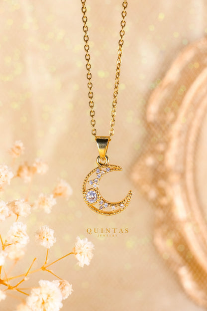 Anastacia Bohemian Moon Necklace