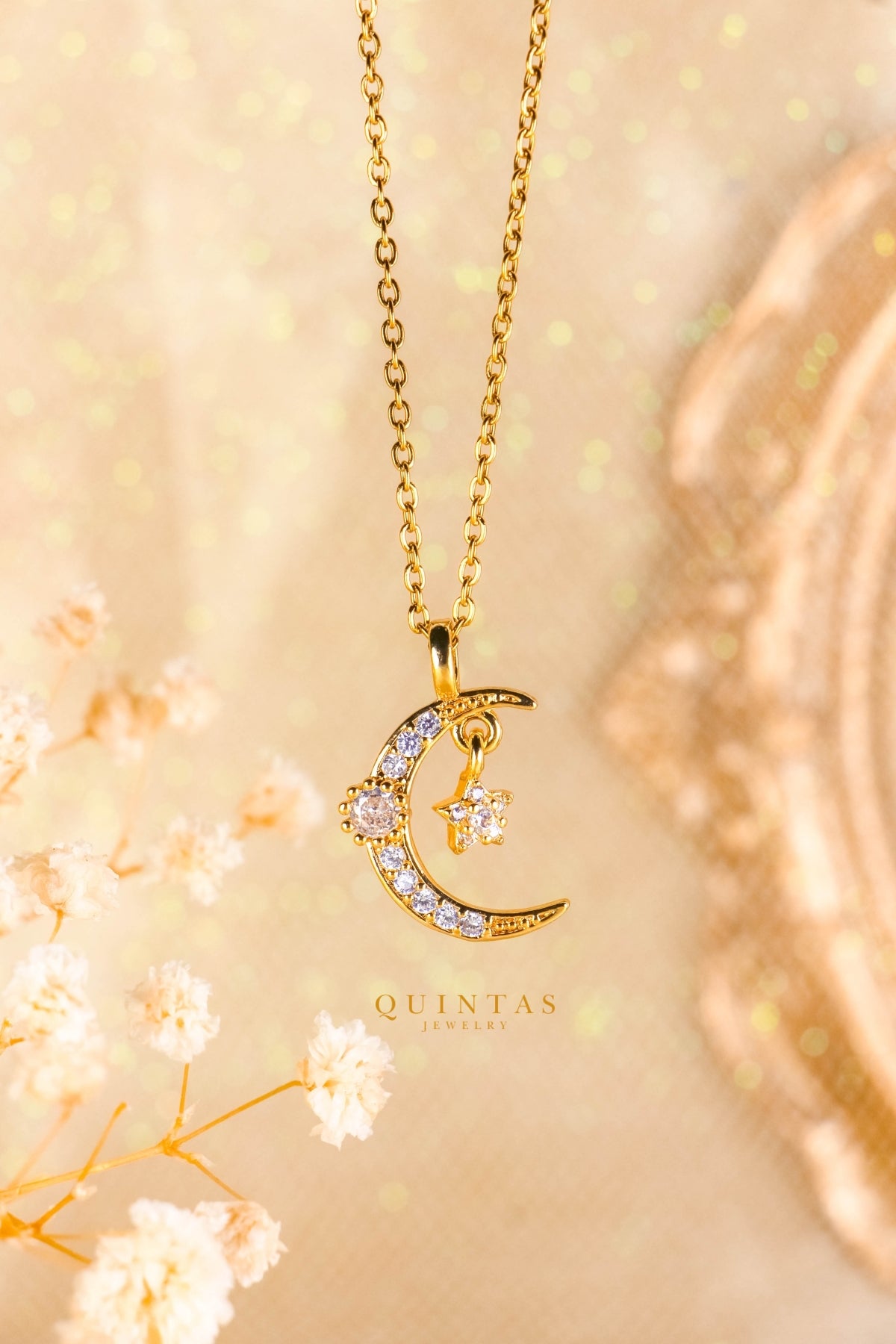 Luna Moon and Star Necklace