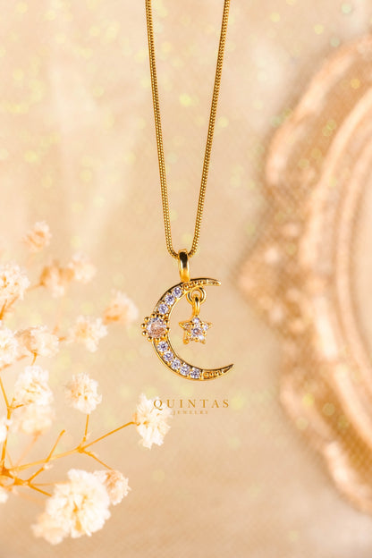 Luna Moon and Star Necklace