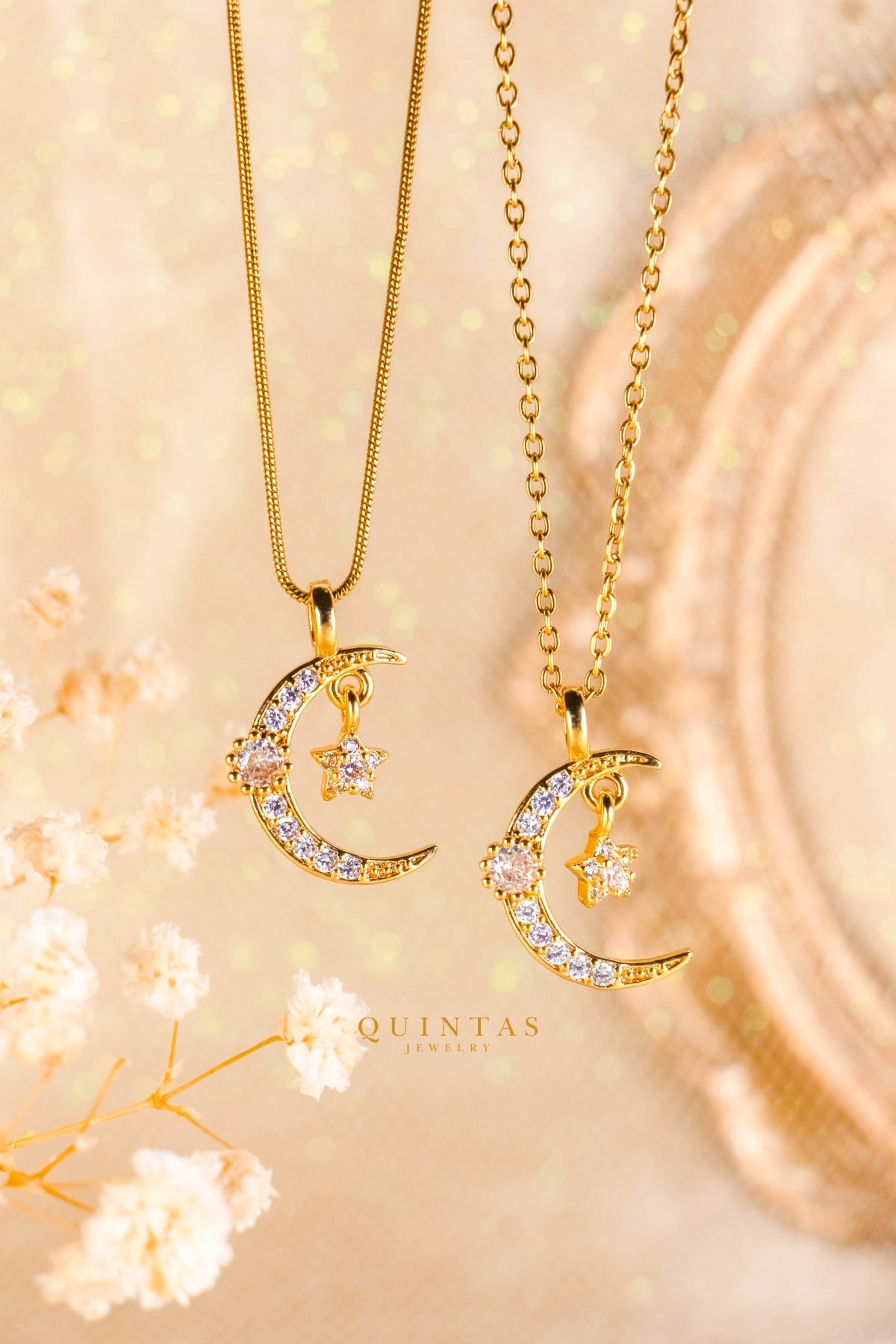 Luna Moon and Star Necklace