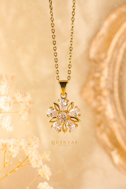 Glass Flower Necklace