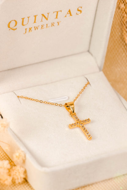 Center Stone Cross Necklace