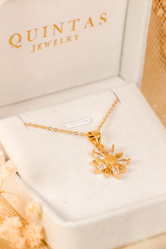 Mulan's Crystal Flower Necklace