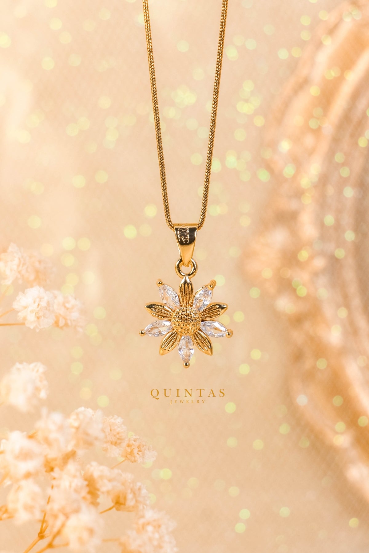 Mulan's Crystal Flower Necklace