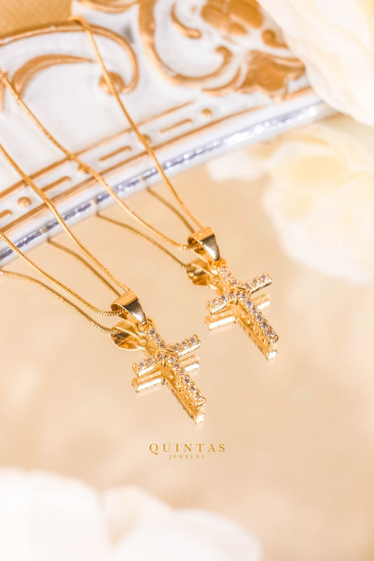 Center Stone Cross Necklace