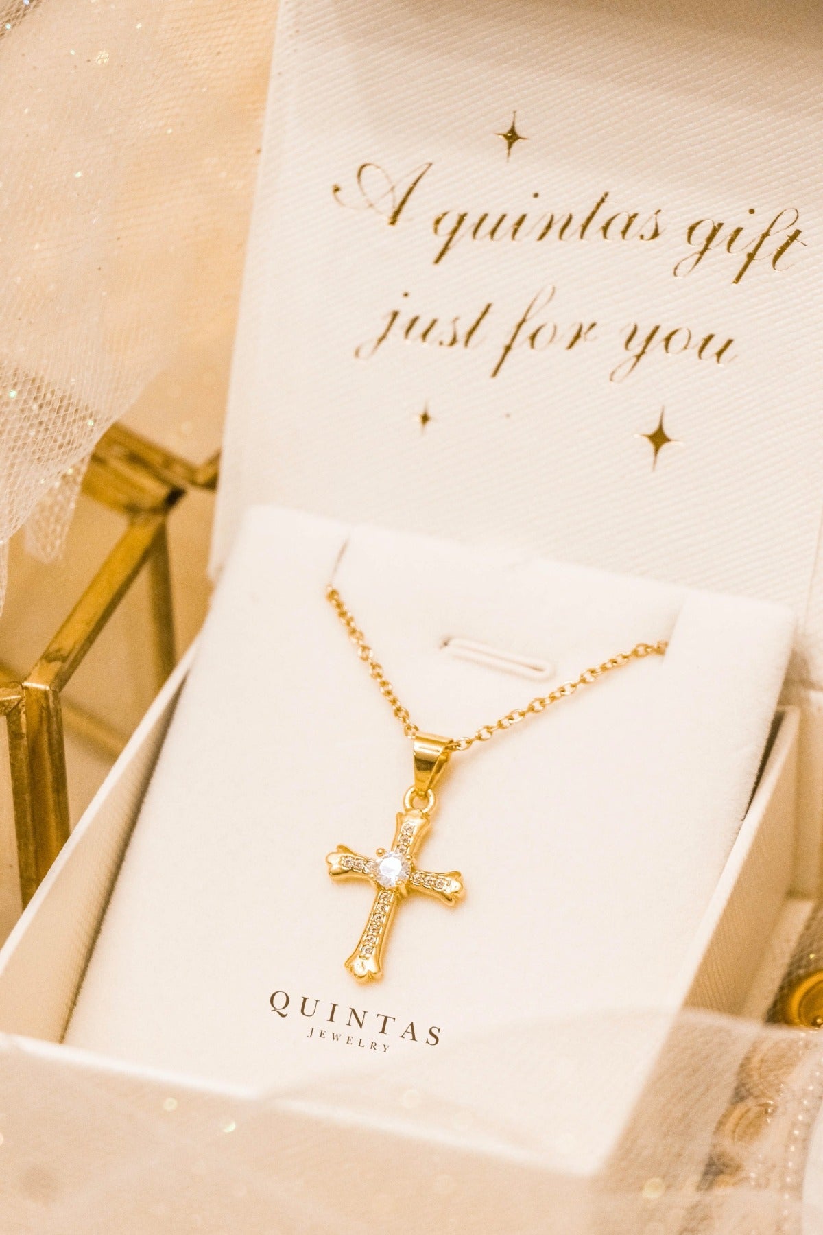 Faith Cross Diamond Necklace