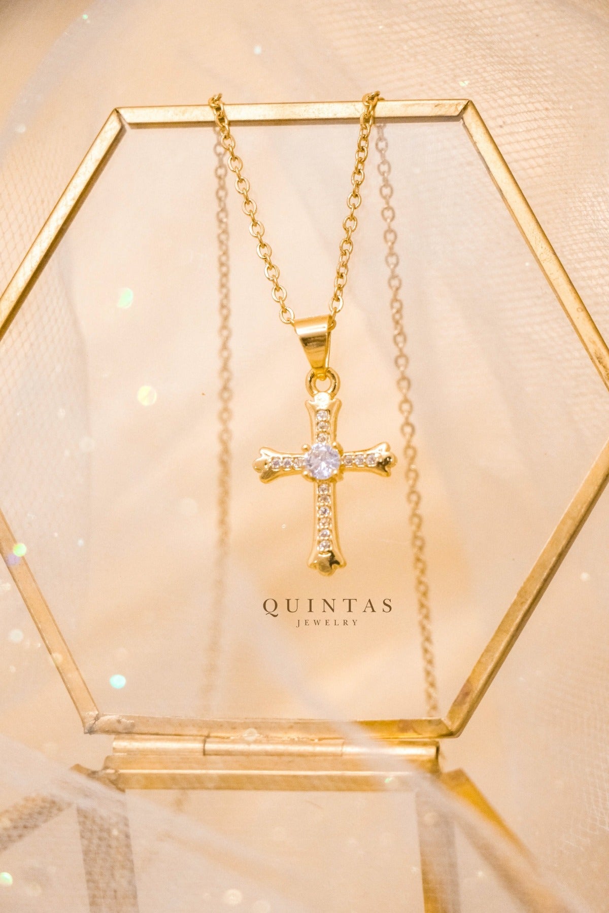 Faith Cross Diamond Necklace