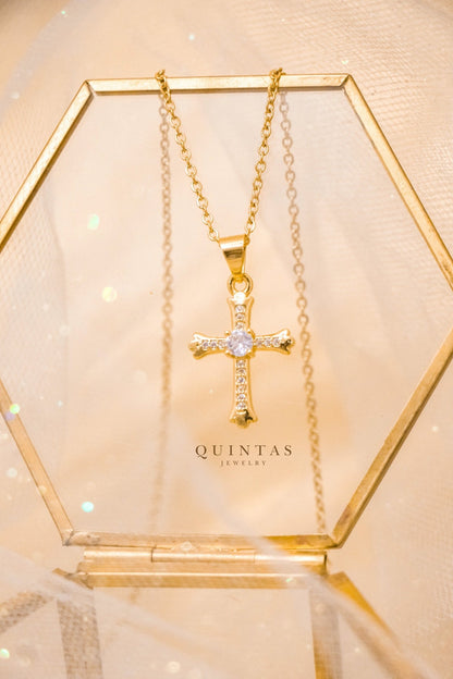 Faith Cross Diamond Necklace