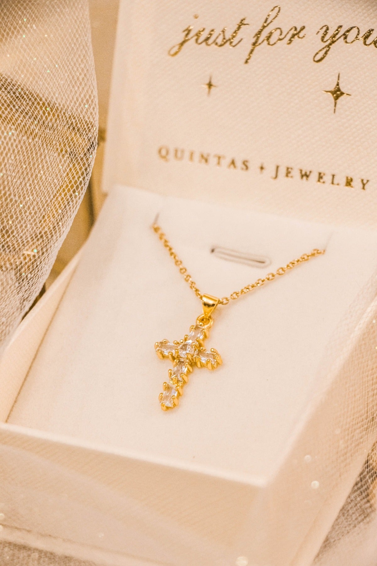 Iced Cross Bling Necklace