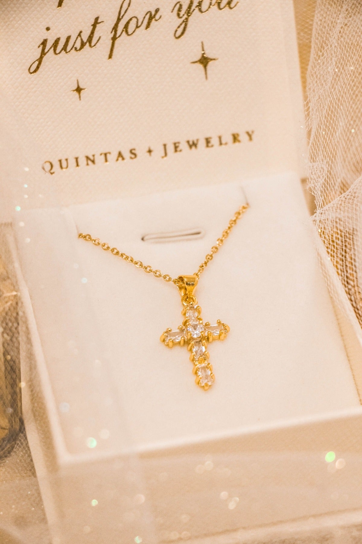 Iced Cross Bling Necklace