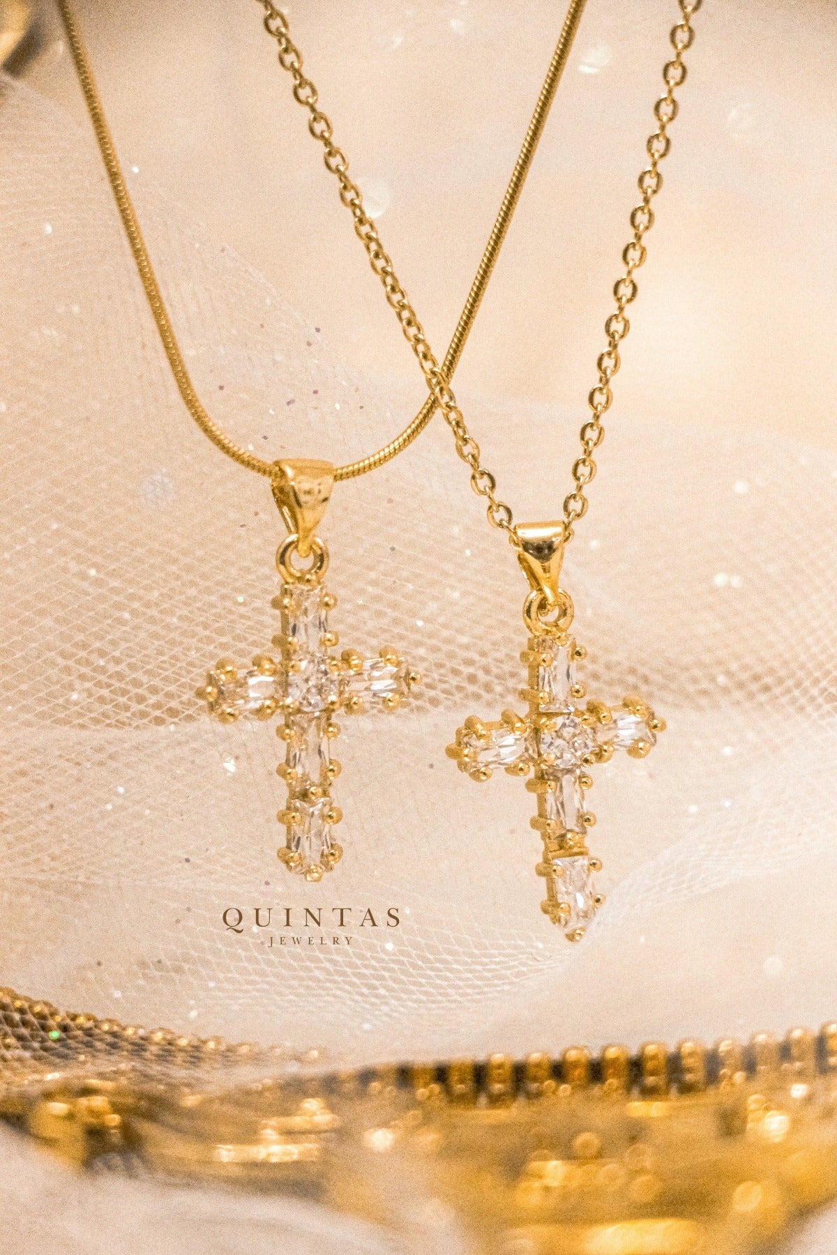 Iced Cross Bling Necklace