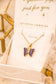 Gemstone Butterfly Necklace