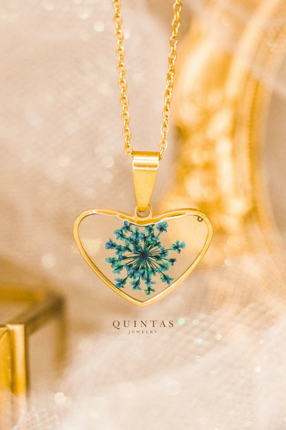 Blue Lilac (Pressed Flower) Necklace