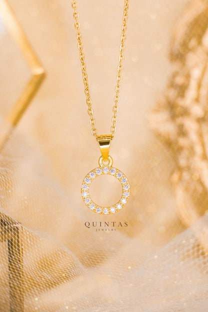 Mini Circle Charm Necklace