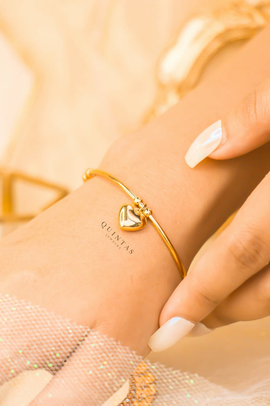 Aurora Heart Bangle Bracelet